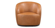 Alma Leather Swivel Chair