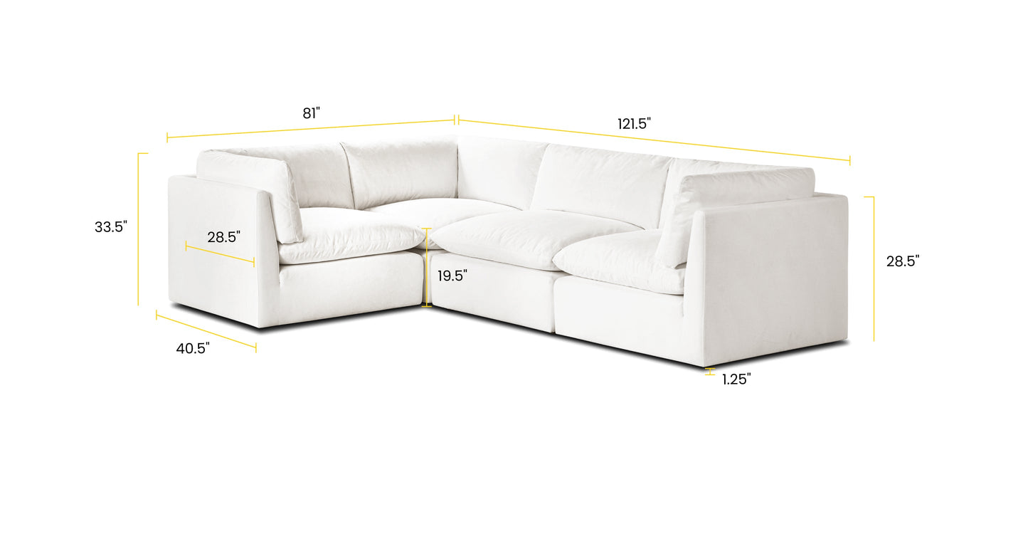 4-Seat Davos Modular L-Sectional