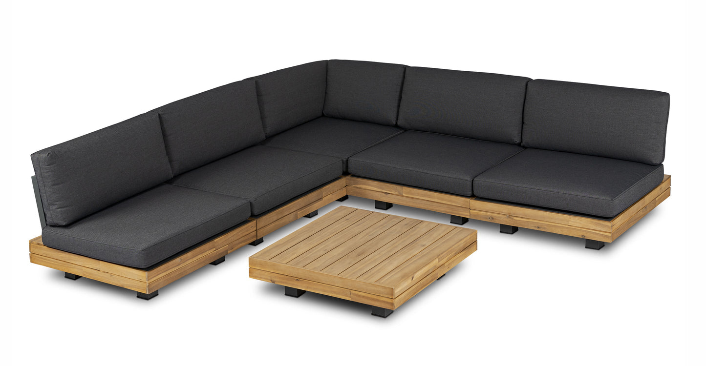 Celenza Modular Full-Corner Sectional Set with Coffee Table