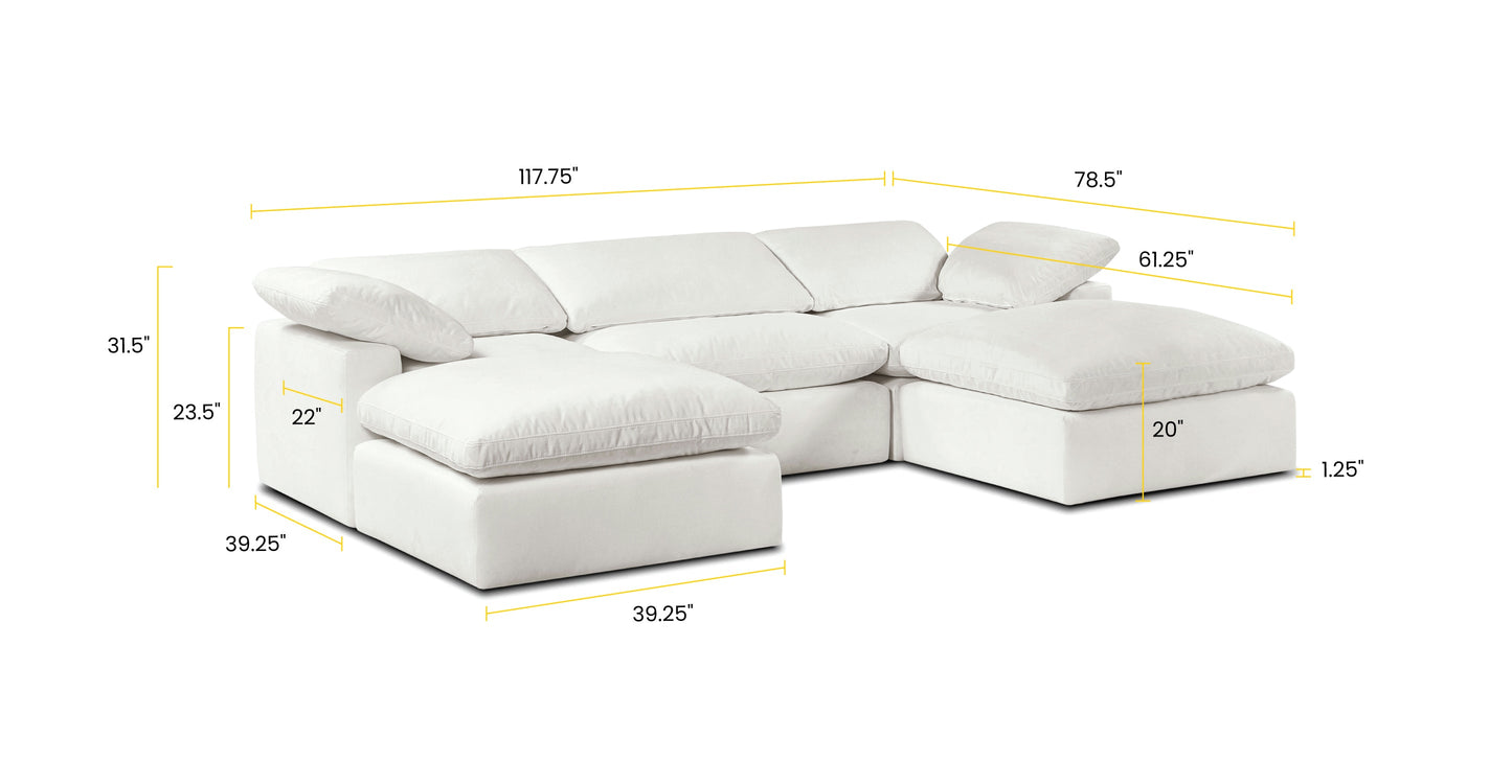 5-Seat Aspen Modular Double Chaise Sectional