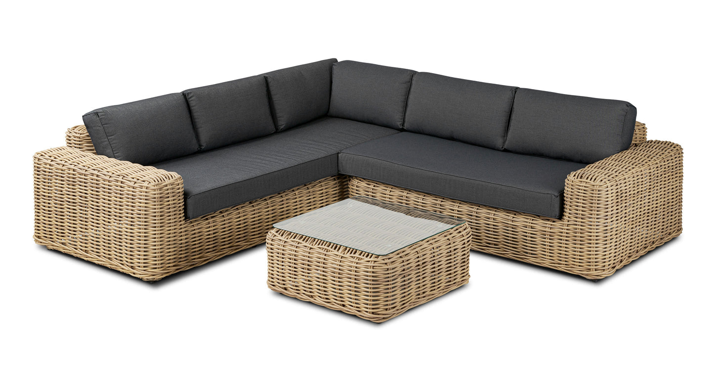 Puglia Corner Sectional Set with Coffee Table