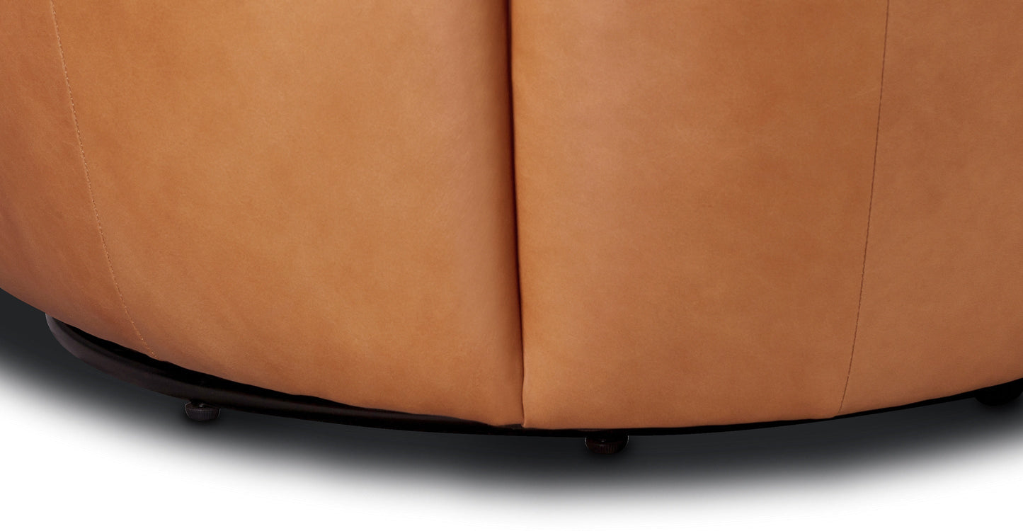 Alma Leather Swivel Chair