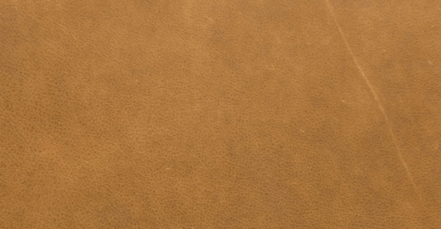 Jarmo Leather Ottoman with Walnut Table