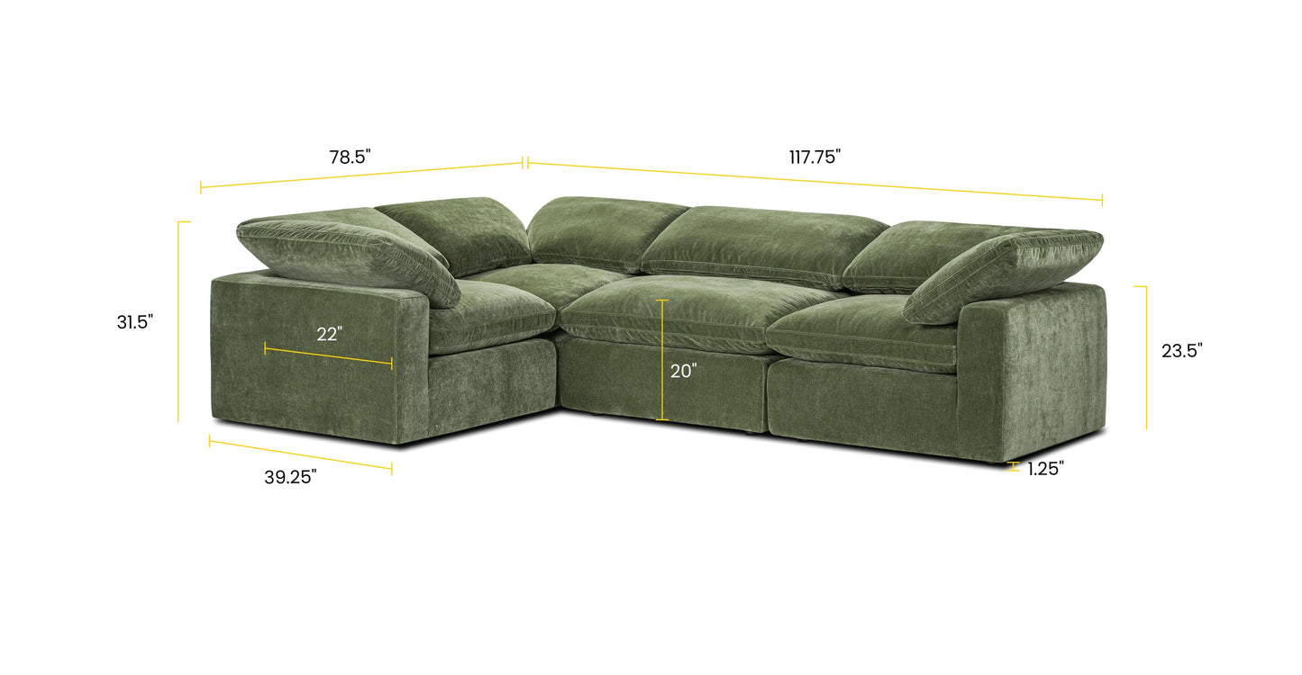 4-Seat Aspen Modular L-Sectional