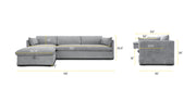 Argos Left-Facing Sleeper Sectional Sofa Bed