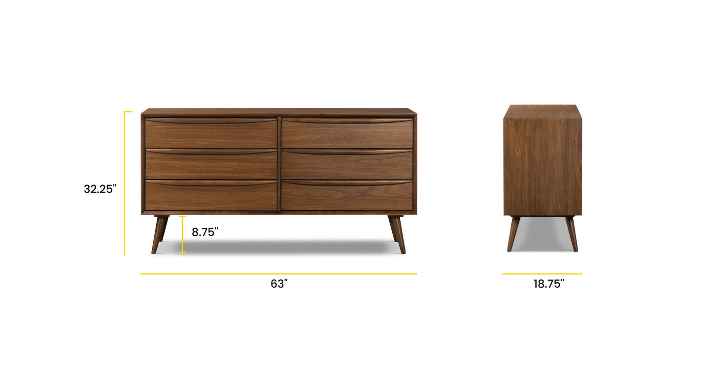 Cura 6 Drawer Dresser