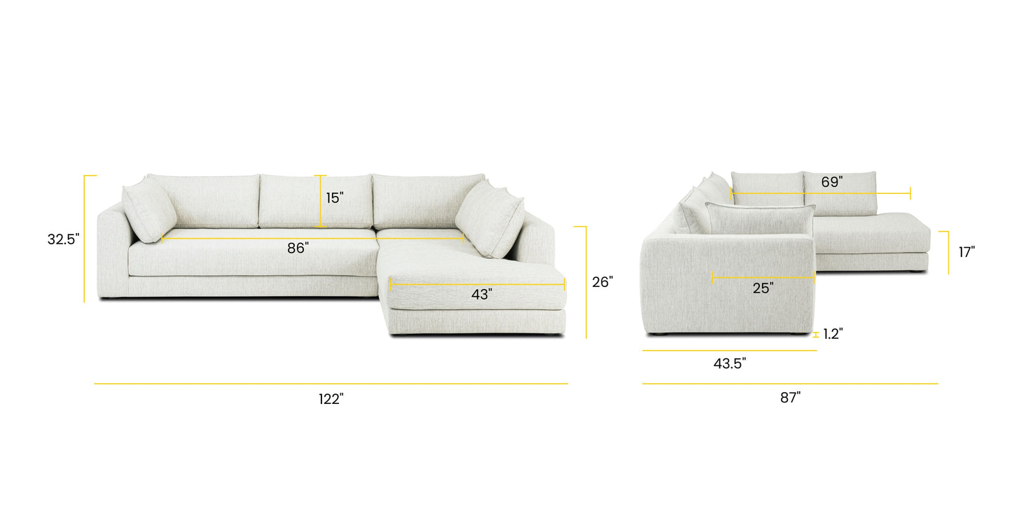 Marcel Right-Facing Corner Sectional