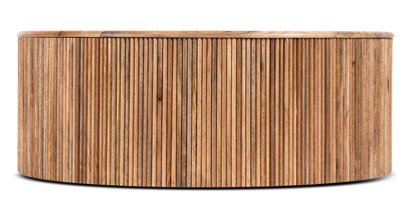 Deja 35" Round Coffee Table with Storage
