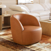 Alma Leather Swivel Chair