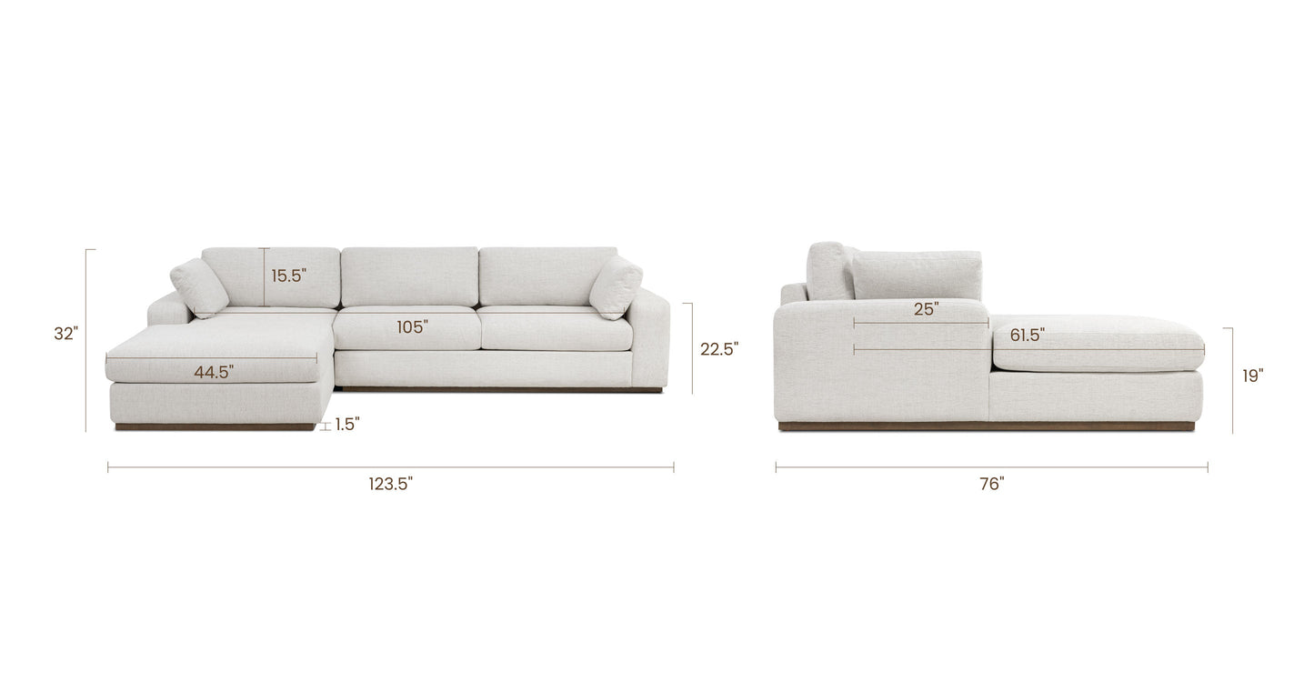 Malaga Left-Facing Sectional Sofa