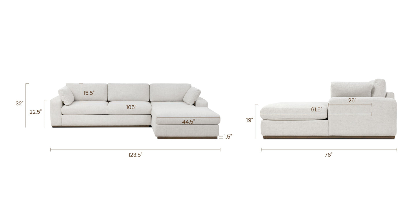 Malaga Right-Facing Sectional Sofa