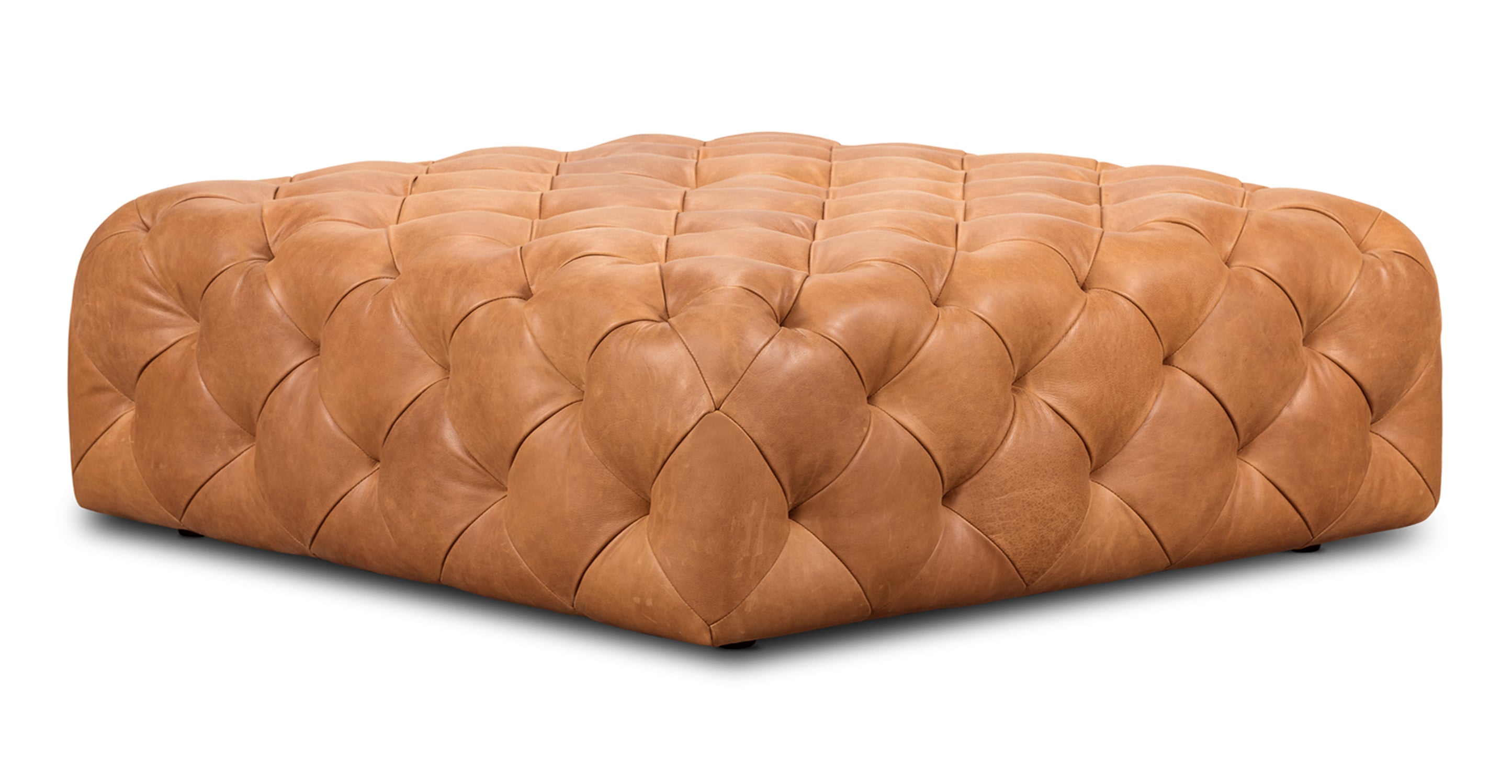 Turin Leather Ottoman