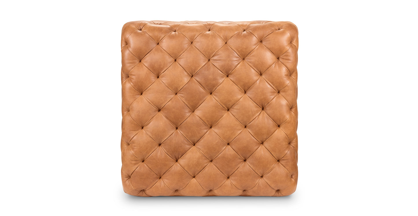 Turin Leather Ottoman