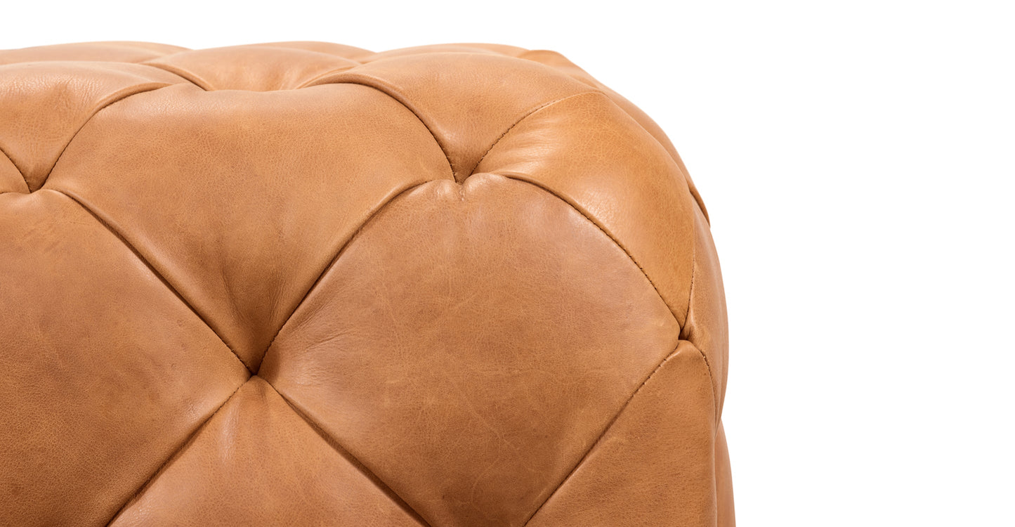 Turin Leather Ottoman