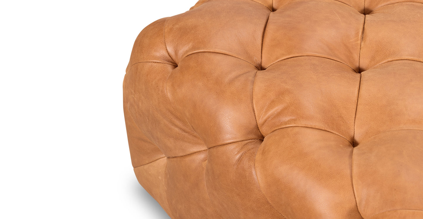 Turin Leather Ottoman