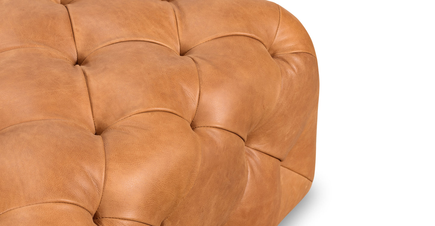 Turin Leather Ottoman