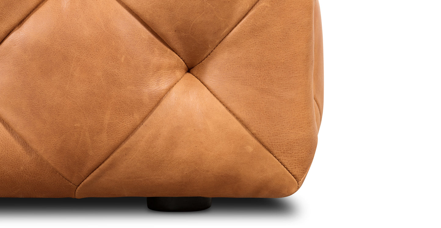 Turin Leather Ottoman