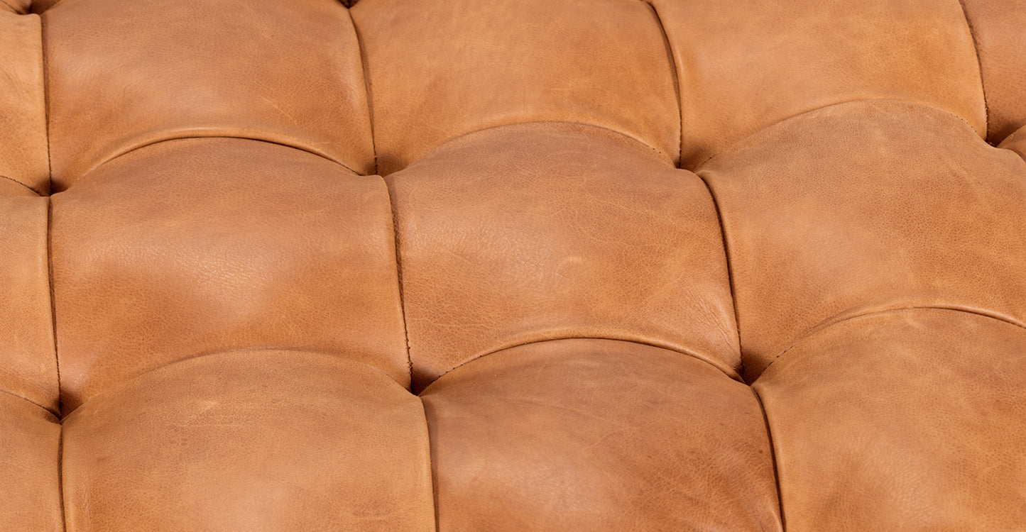 Turin Leather Ottoman