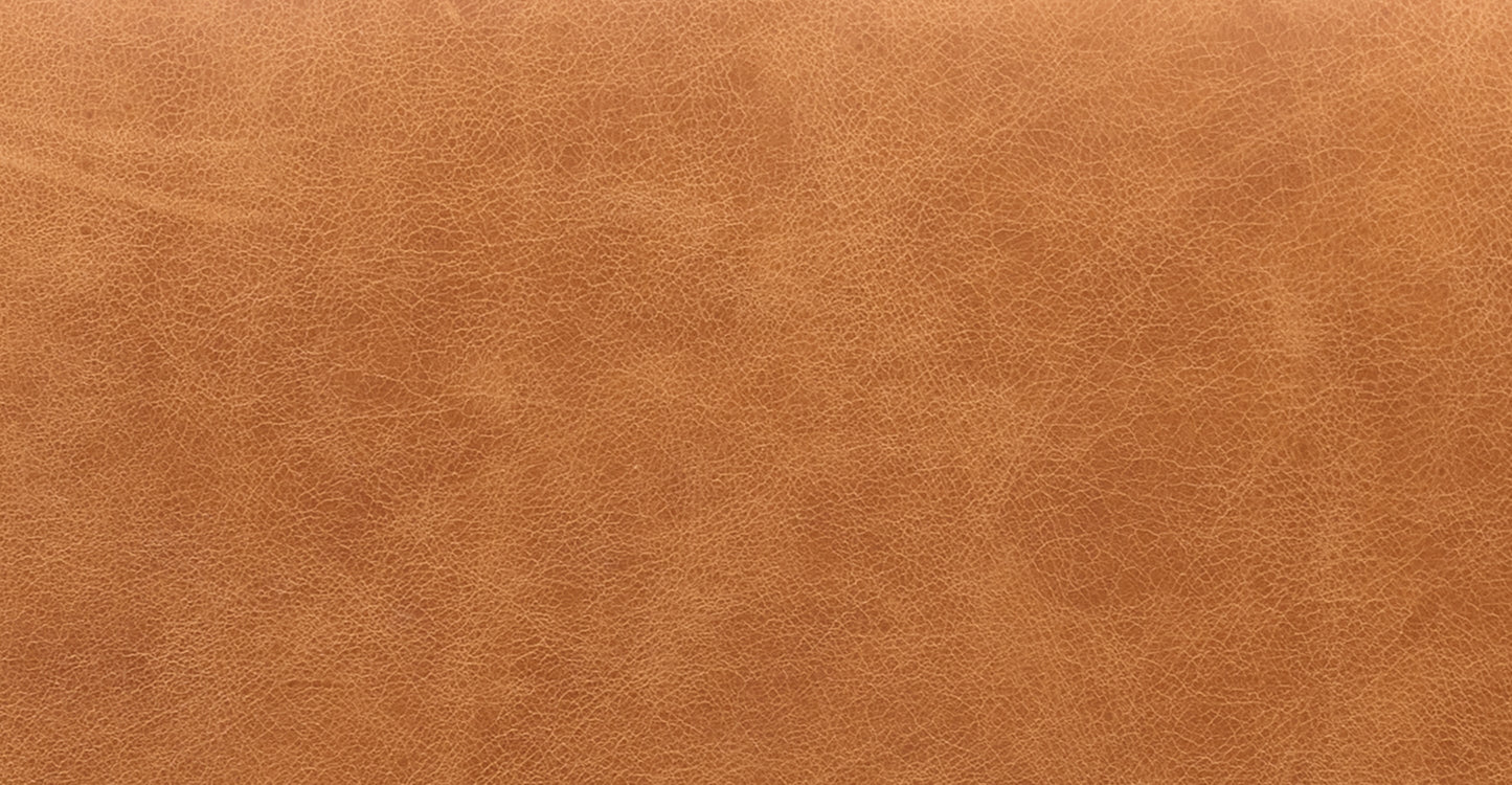 Jarmo Leather Ottoman with Walnut Table