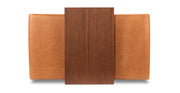 Jarmo Leather Ottoman with Walnut Table