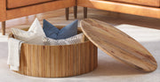 Deja 35" Round Coffee Table with Storage