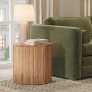 Deja Round Side Table with Storage