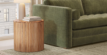Deja Round Side Table with Storage
