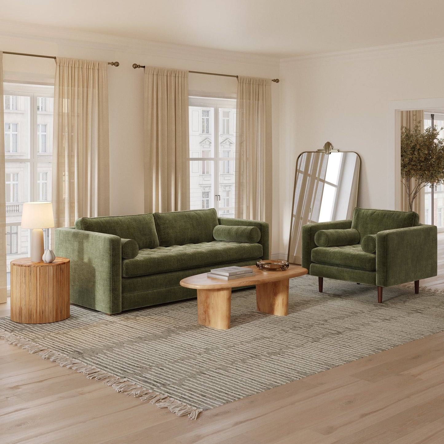 Deja Round Side Table with Storage