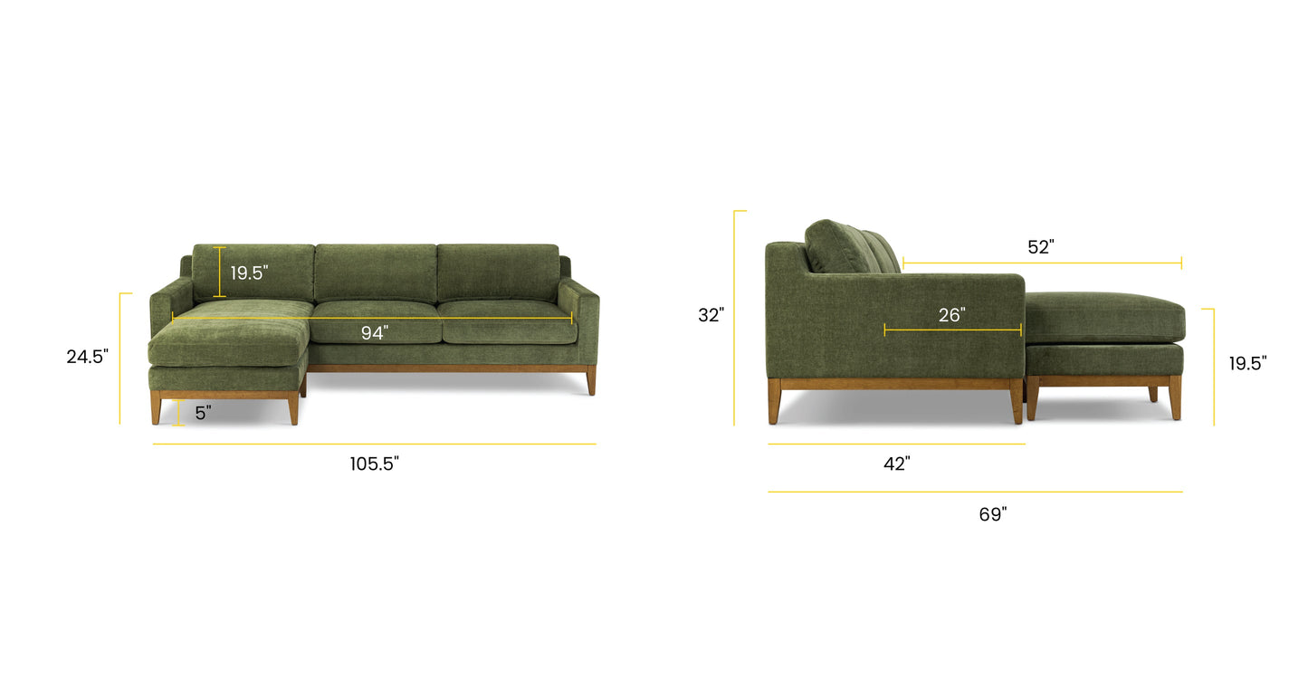 Zyon 105.5" Reversible Chaise Sectional