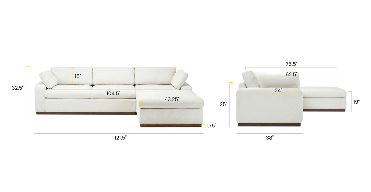 Cordoba Right-facing Sectional with Storage