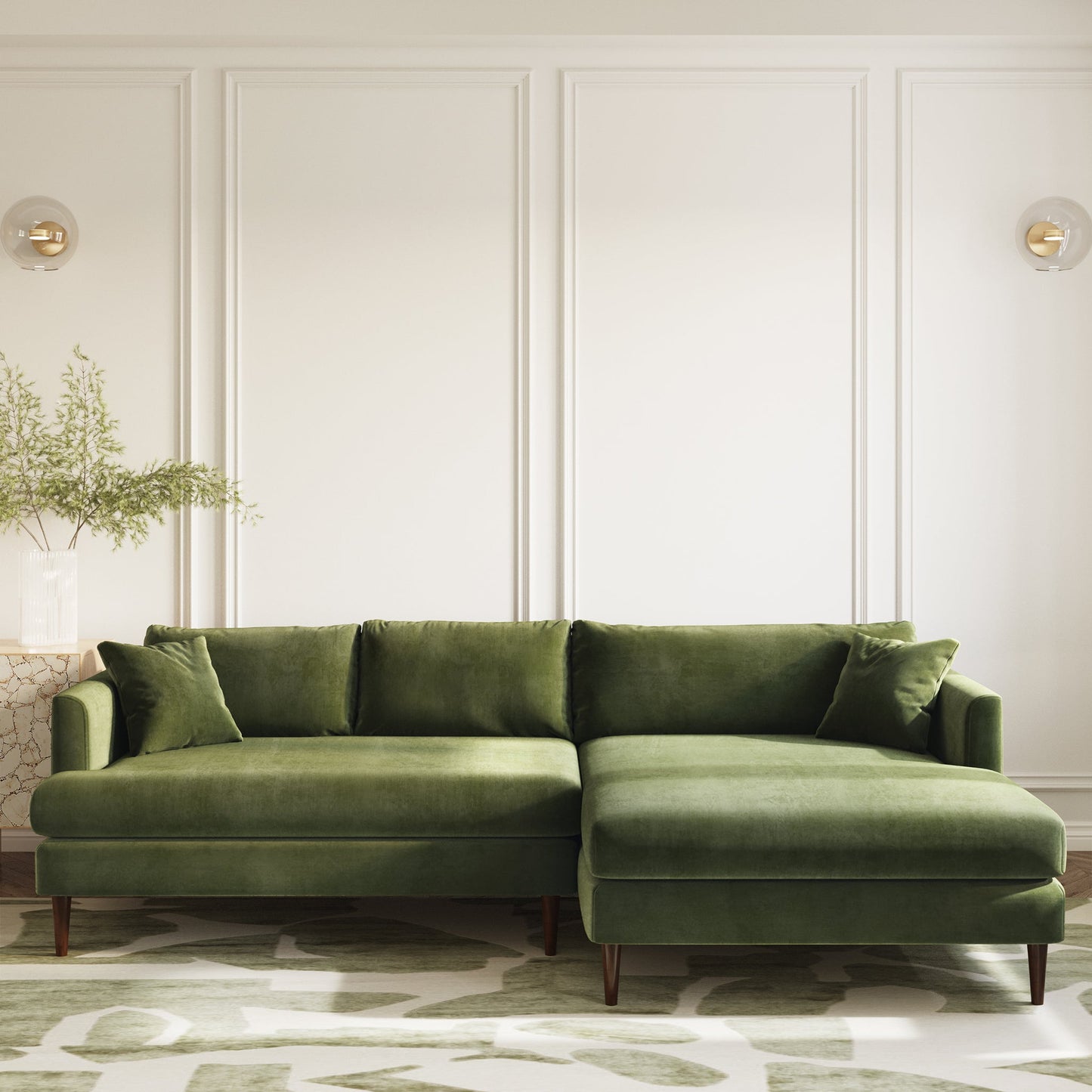 Lucerne Right-Facing Sectional with Extra-Wide Chaise