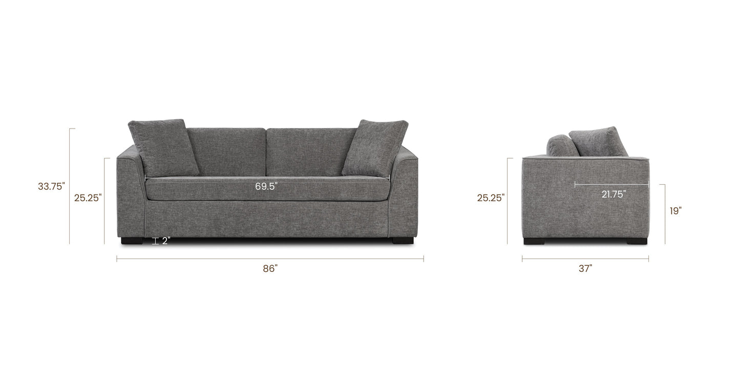 Capri 86" Pull-Out Sofa Bed