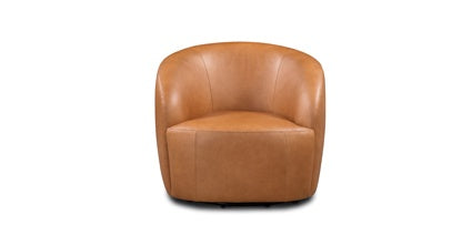 Alma Leather Swivel Chair