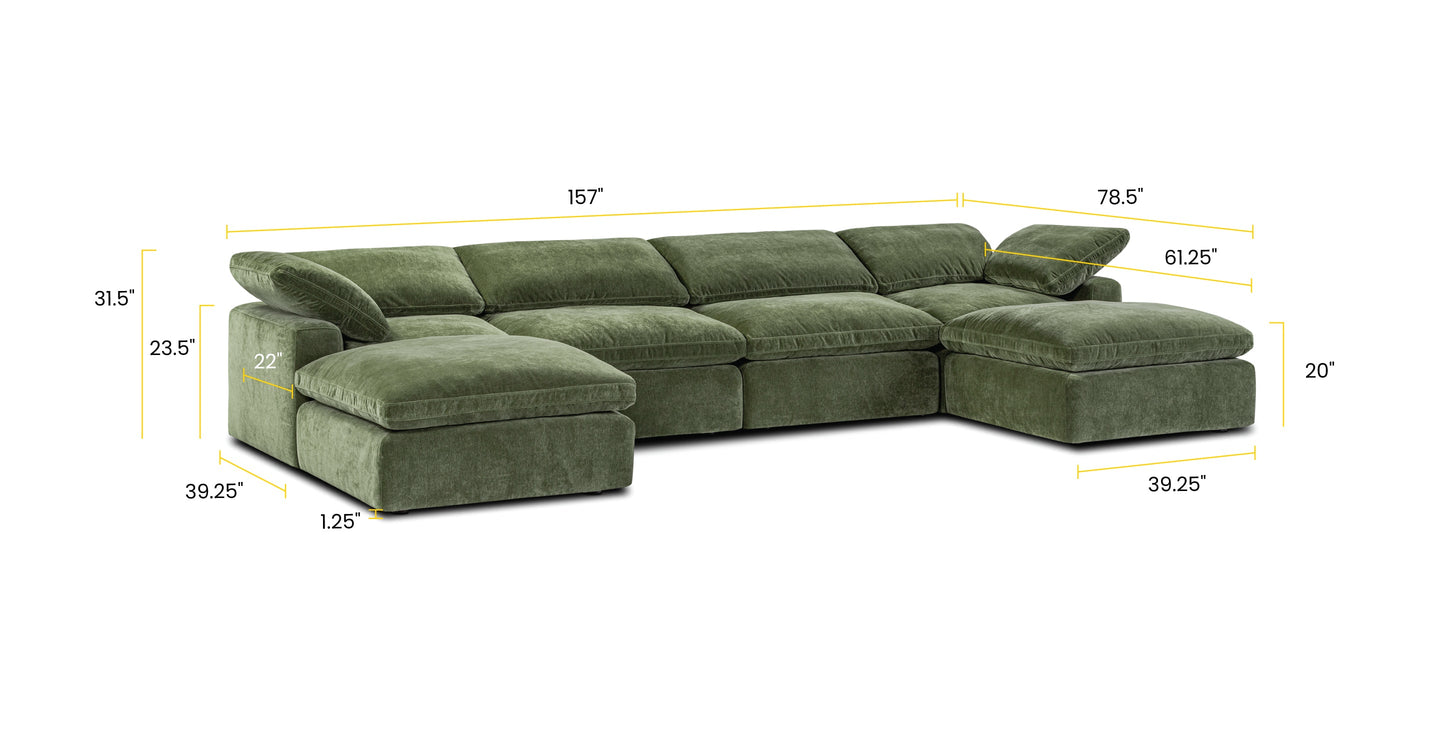 6-Seat Aspen Modular U-Sectional