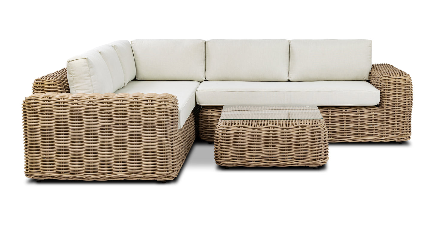 Puglia Corner Sectional Set with Coffee Table