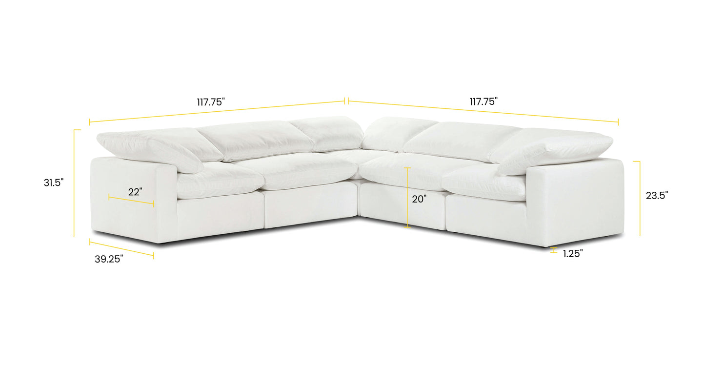 5-Seat Aspen Modular Corner-Sectional