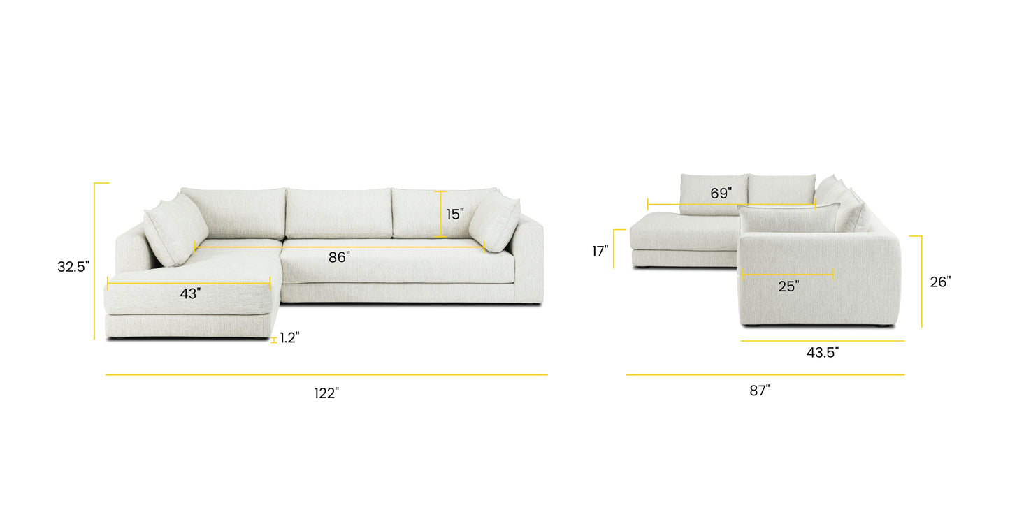 Marcel Left-Facing Corner Sectional