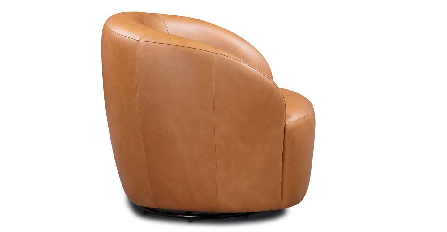 Alma Leather Swivel Chair