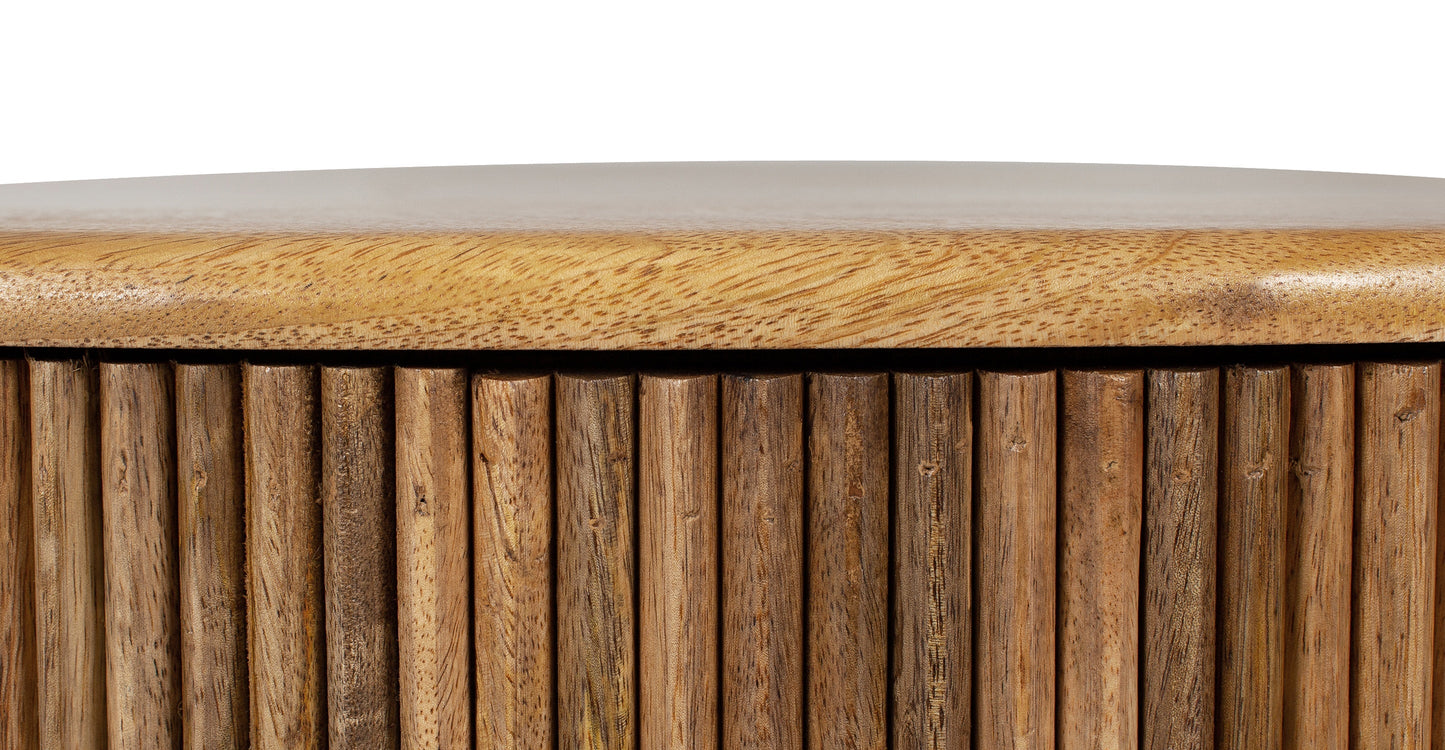 Deja 35" Round Coffee Table with Storage
