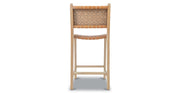 Banda Teak & Leather Counter Height Stool