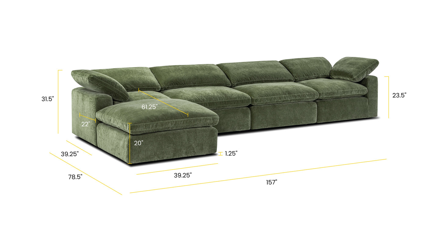 5-Seat Aspen Modular L-Sectional