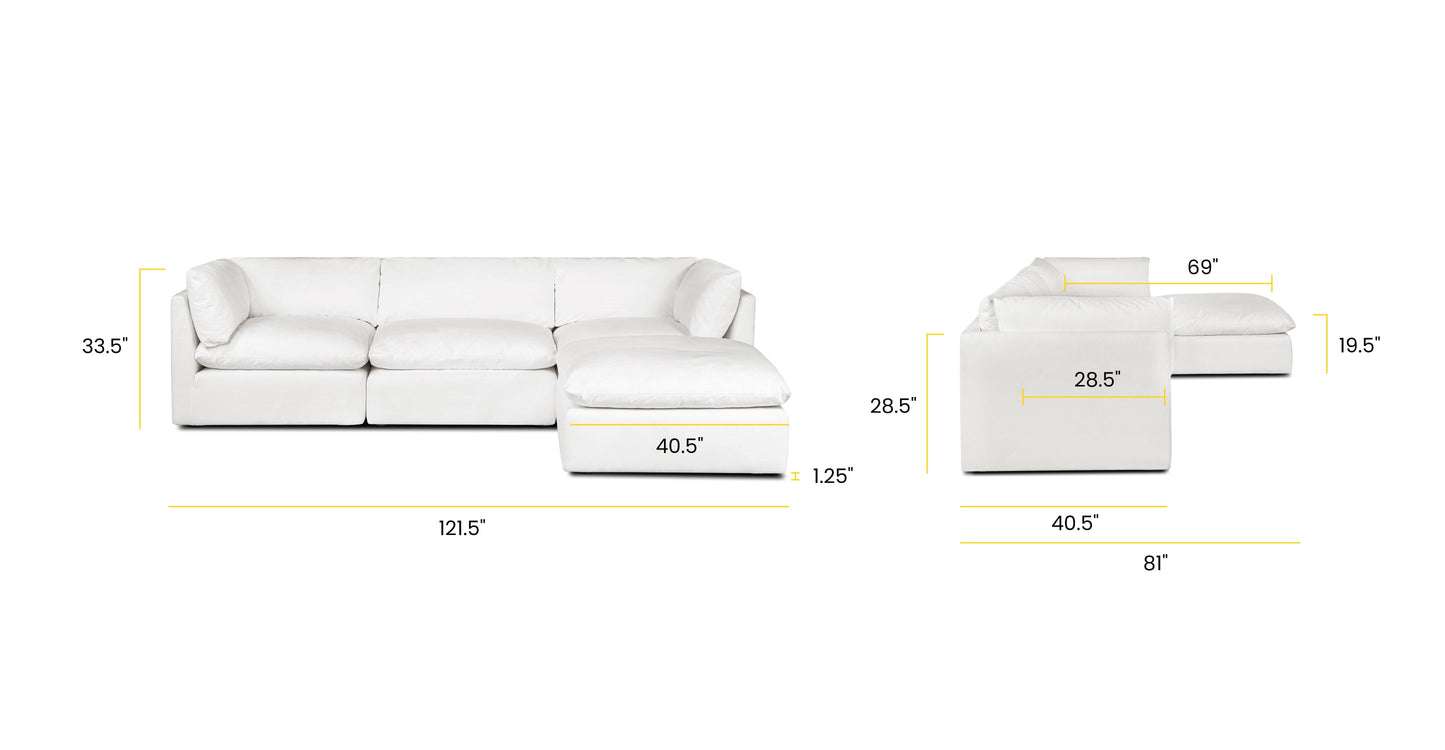 4-Seat Davos Modular Sectional