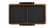 Jarmo Leather Ottoman with Walnut Table
