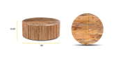 Deja 35" Round Coffee Table with Storage