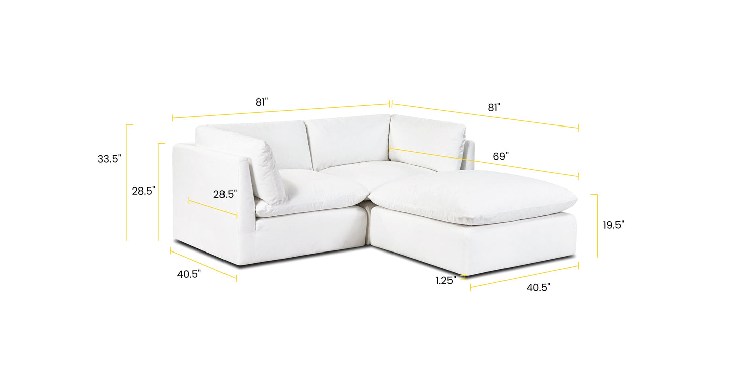 3-Seat Davos Modular Sectional