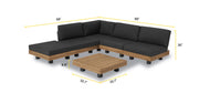 Celenza Modular Corner Sectional Set with Coffee Table