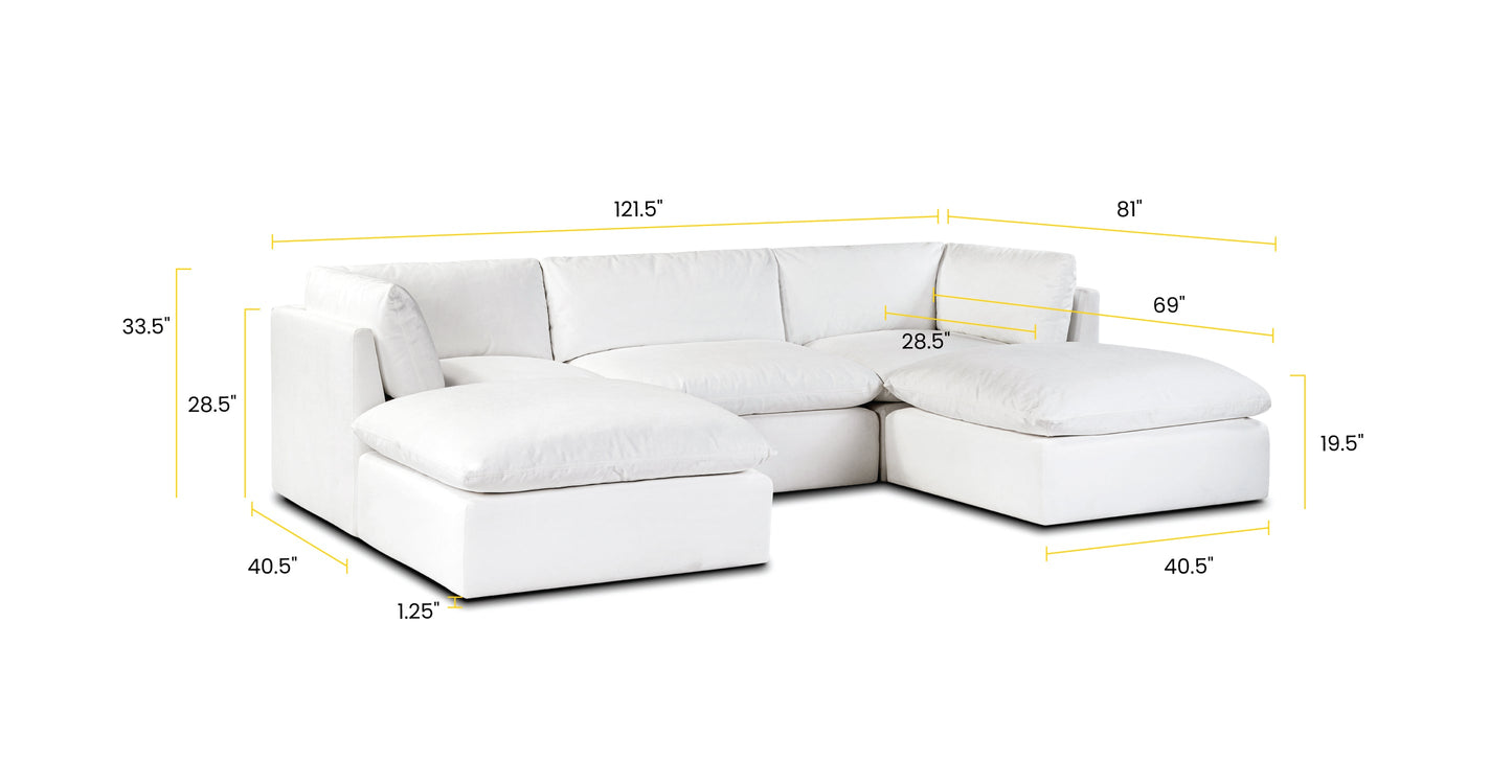 5-Seat Davos Modular Double Chaise Sectional