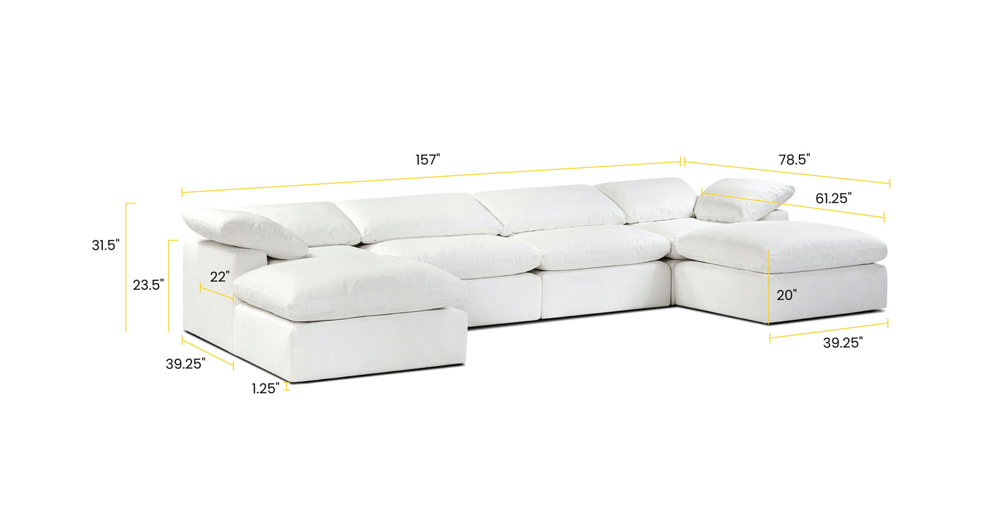 6-Seat Aspen Modular U-Sectional