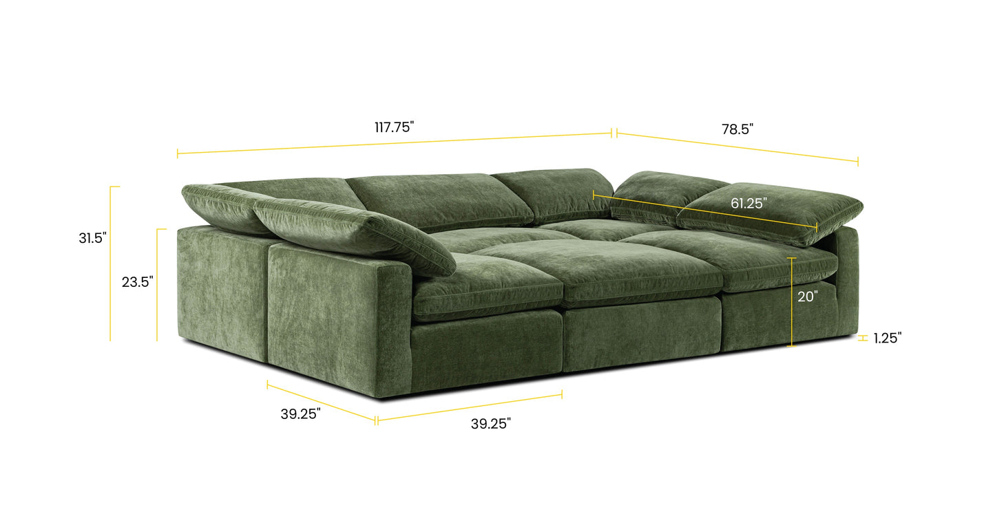 6-Seat Aspen Modular Pit-Sectional