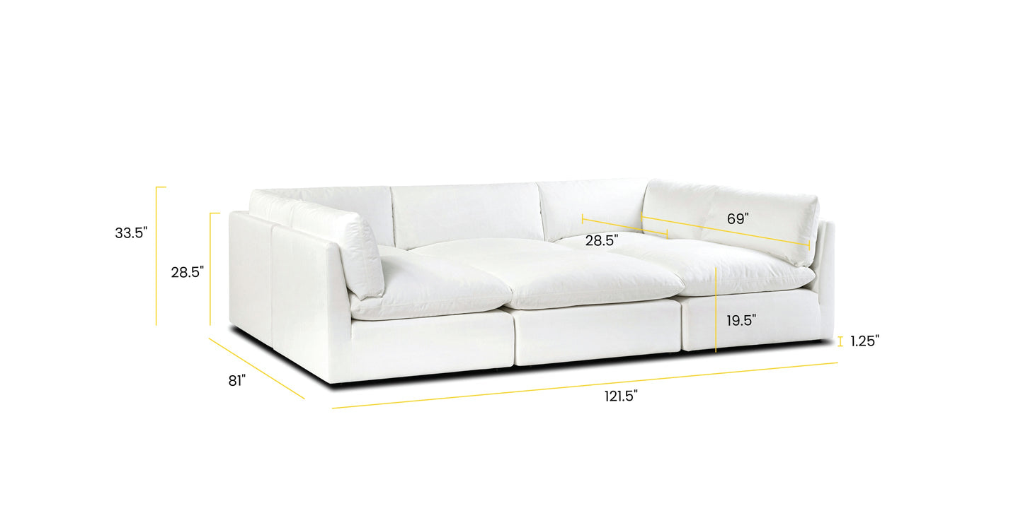 6-Seat Davos Modular Pit-Sectional